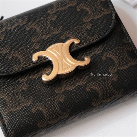 Celine Small tromphe wallet 老花三折短夾 